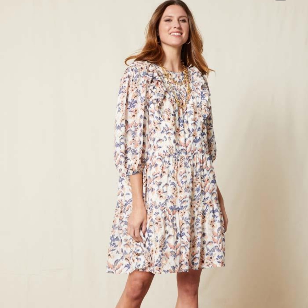 Matilda Jane Perennial Florals Ruffled Dress, Size M